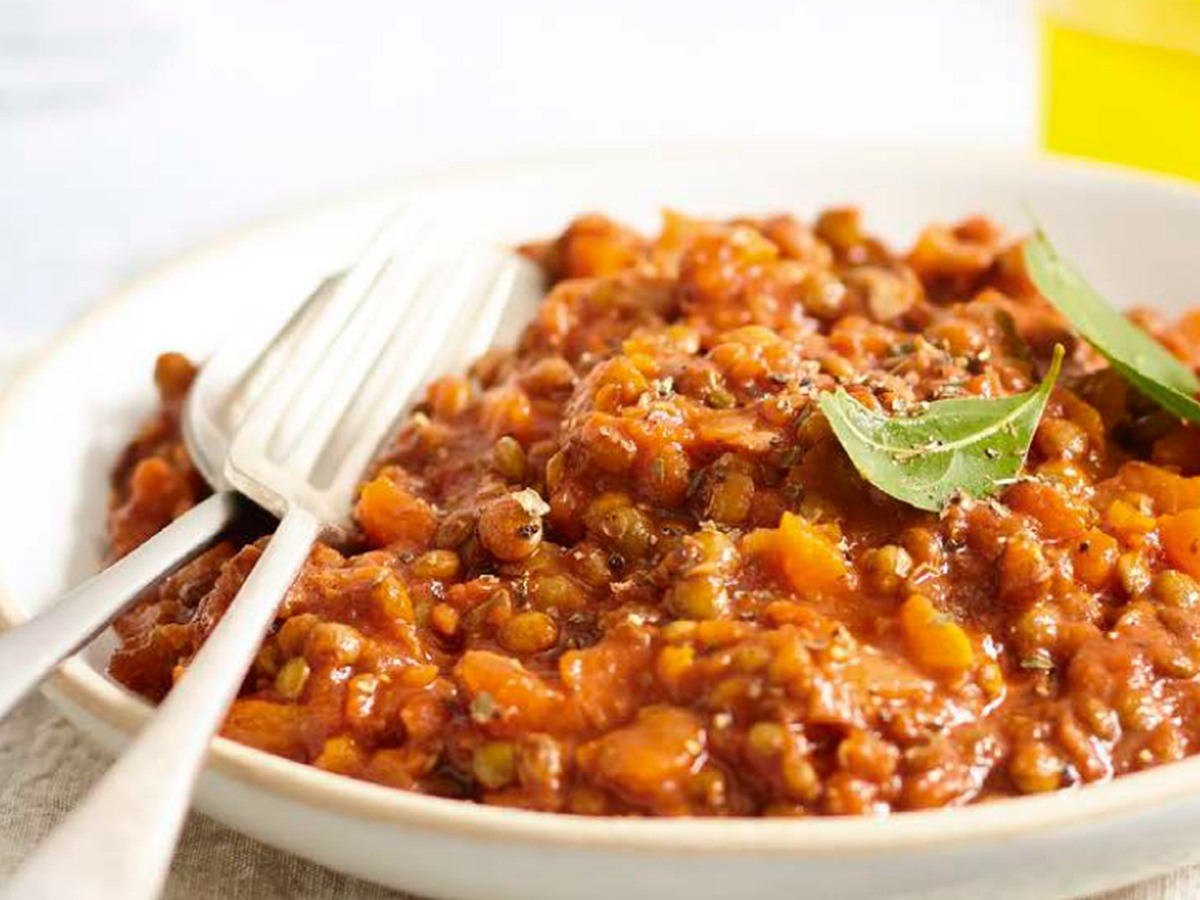 Bolognaise aux lentilles vertes