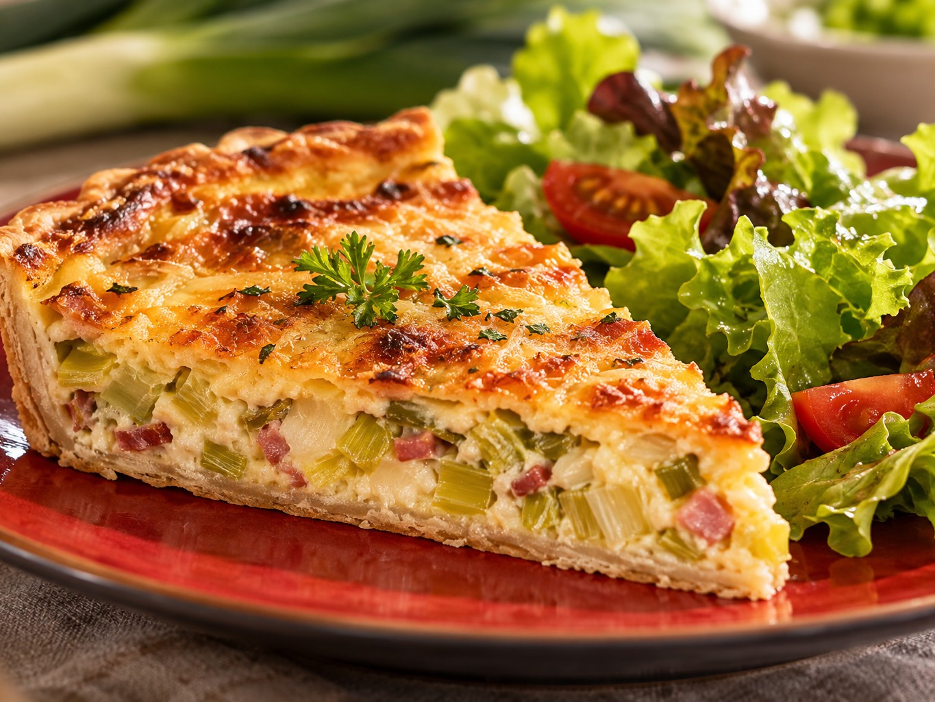 Quiche aux poireaux