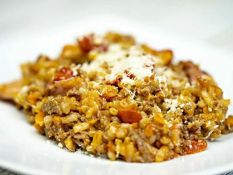 Risotto à la bolognaise