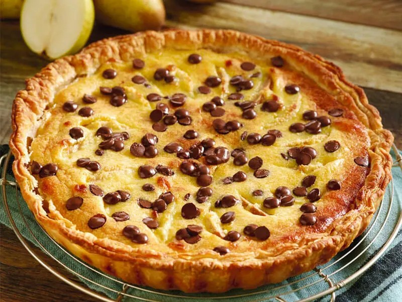 Tartes aux poires et pépites de chocolat