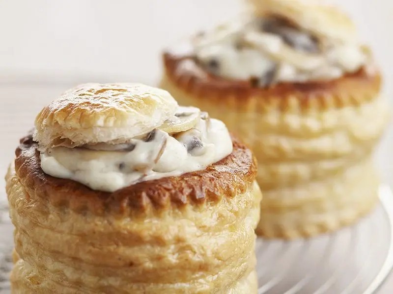 Vols au vent dinde et champignons