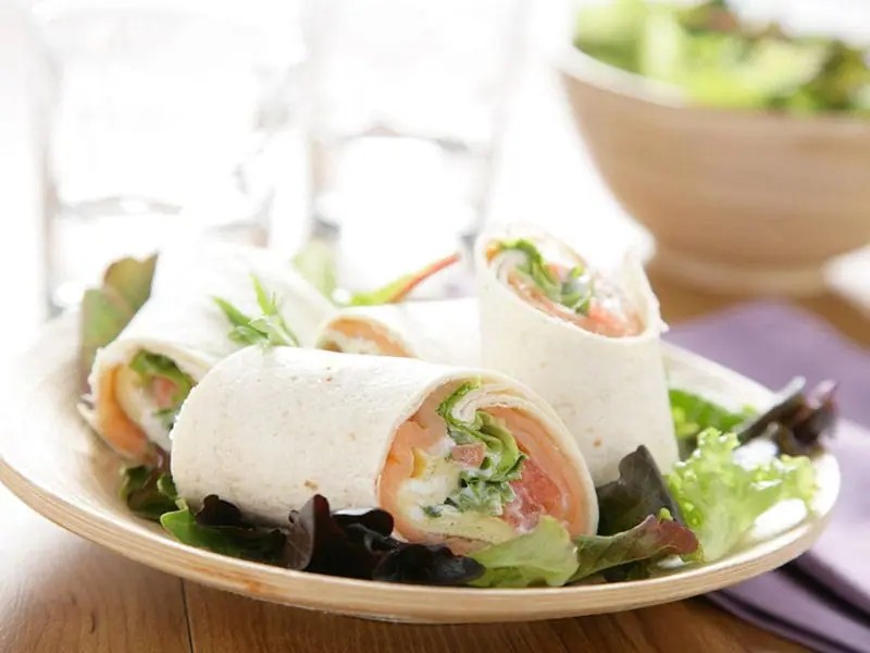 Wraps au saumon fumé